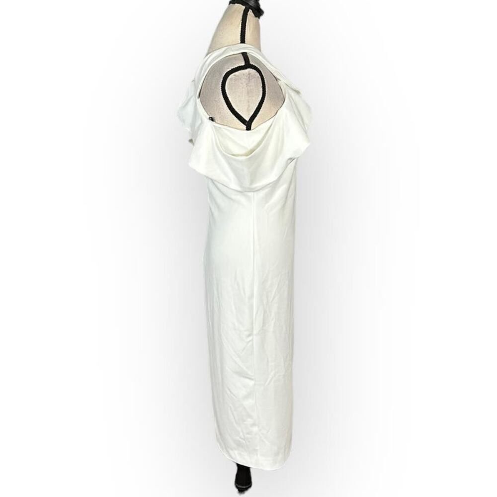 Rachel Rachel Roy Halter Sheath Dress Women's Large White Cold Shoulder NWT - Picture 4 of 8